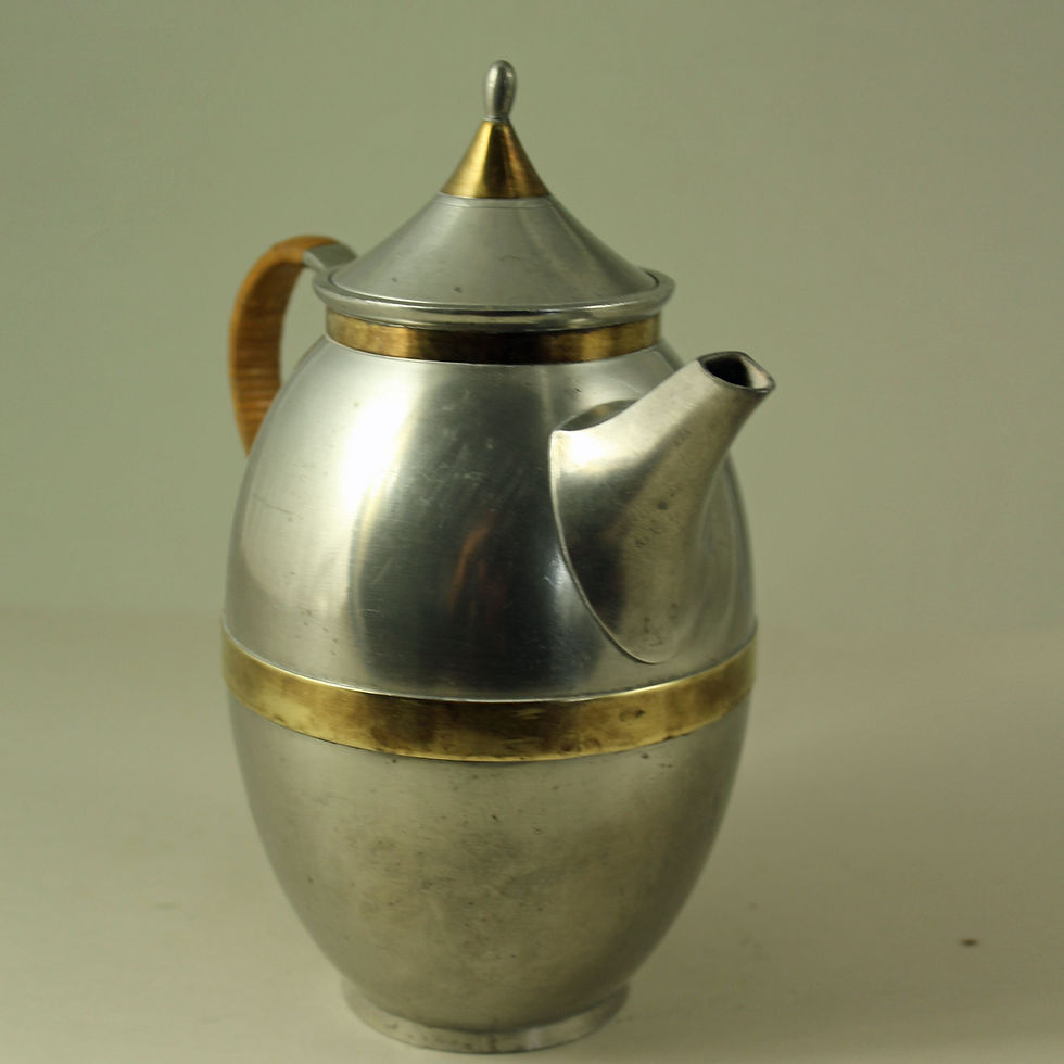 Miniaturbild: Just Andersen for GAB, Sweden. Rare Art Deco Pewter Pot