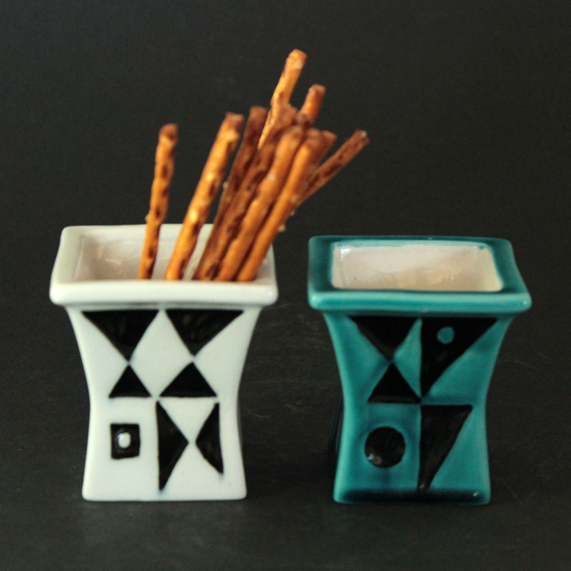 Carl Harry Stalhane, Rorstrand, Sweden. Pair of Small Cups, Havanna Series