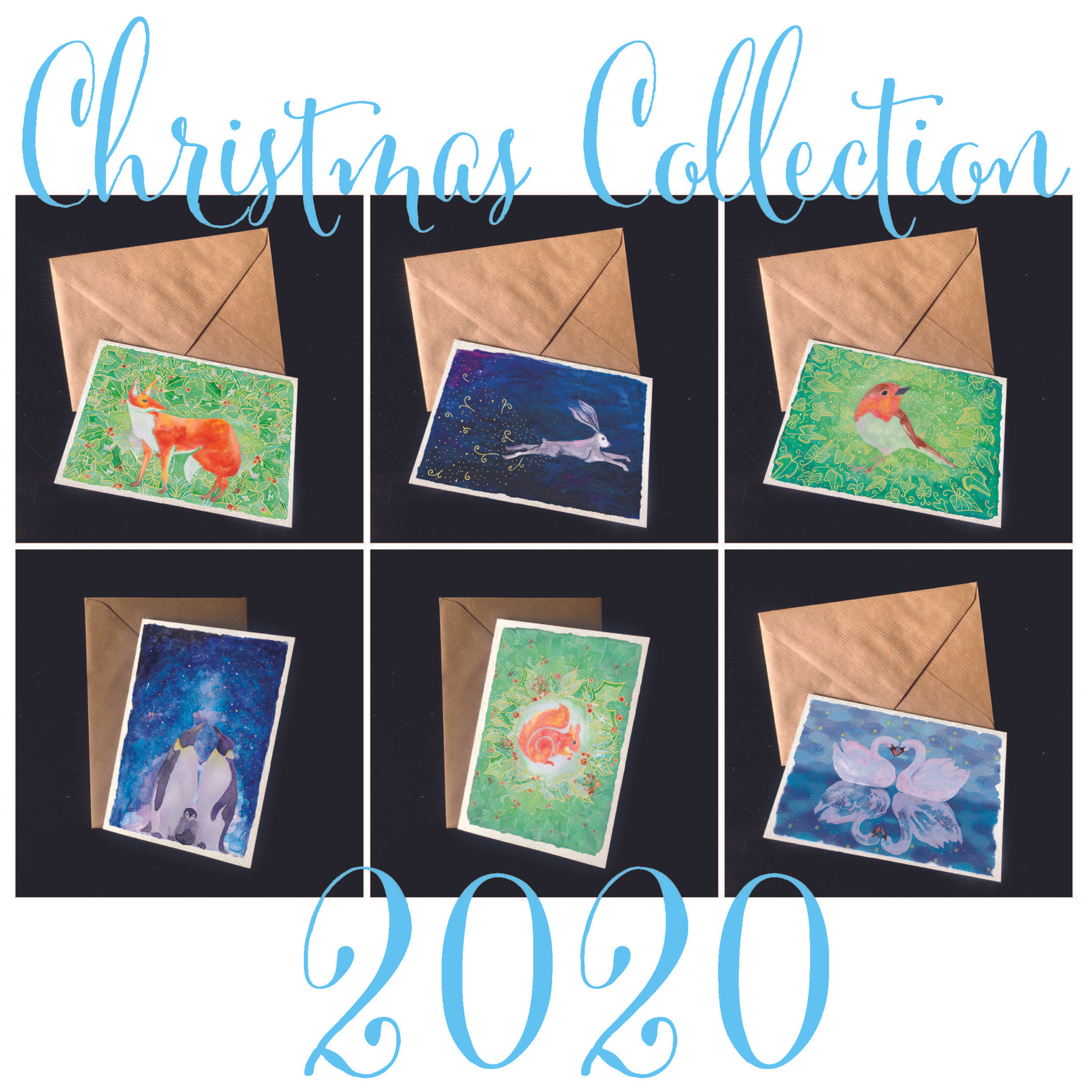 Christmas Collection | Pack of 12 cards in 6 winter designs