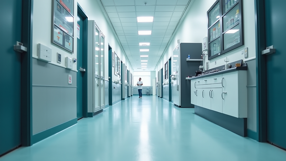 Eye-level view of a modern clinical research facility in West Palm Beach