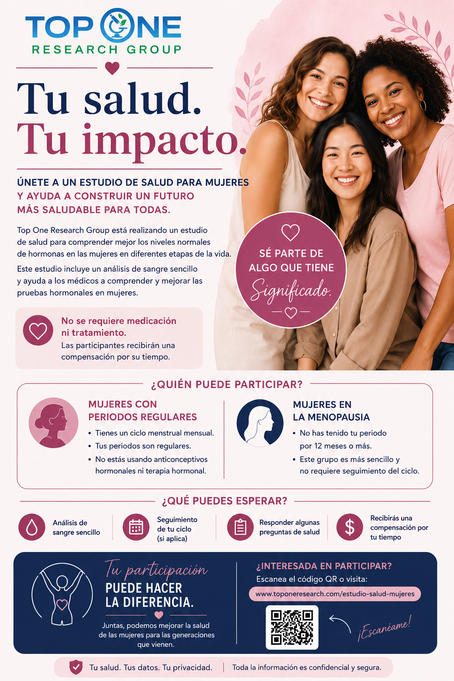 Estudio sobre la salud de la mujer en Top One Research Group