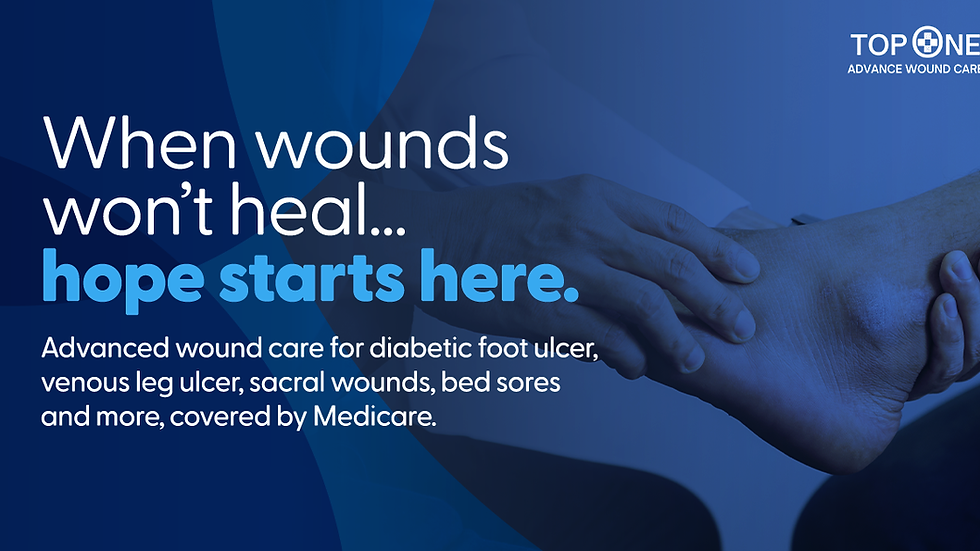 Close-up view of a medical professional preparing advanced wound care treatment