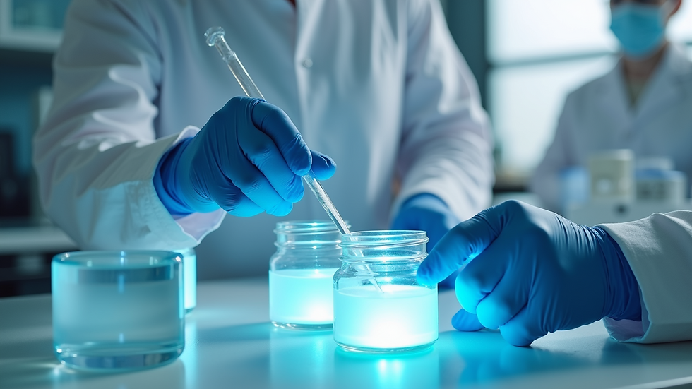 Close-up view of a laboratory setup for wound treatment research