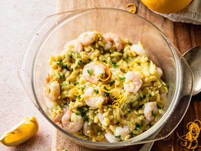BAKED PRAWN AND LEMON RISONI