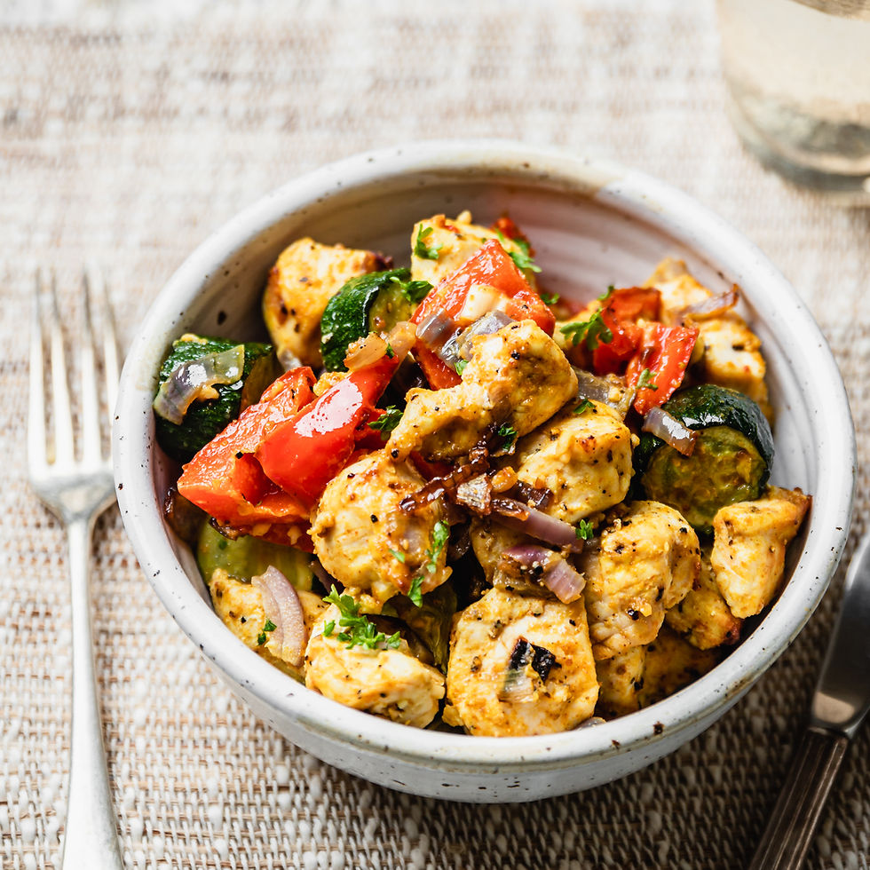 AIR FRYER MOROCCAN CHICKEN AND VEGETABLES