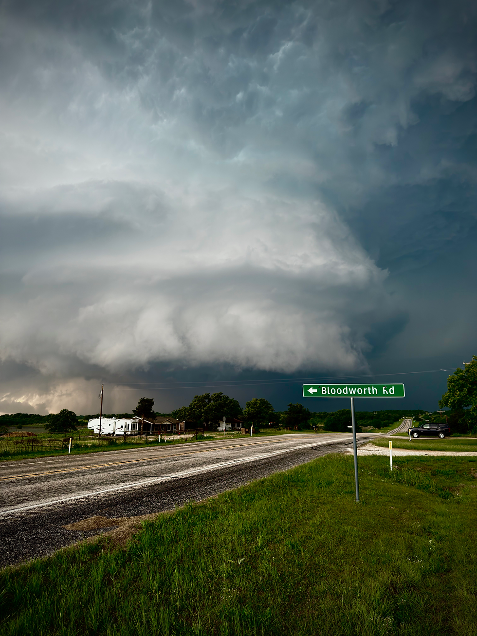 Insane Storm Structure Near Windthorst April 25,2026. Photo by Storm Chaser Nathan Sprabary