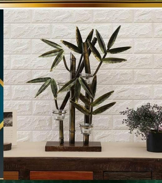 Bamboo Serenity Tea Light Holder
