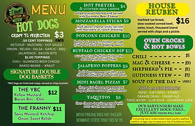 MENU | PK's Irish Pub