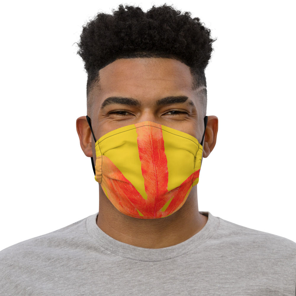 Millenial Yellow by ANolleJay, Premium face mask