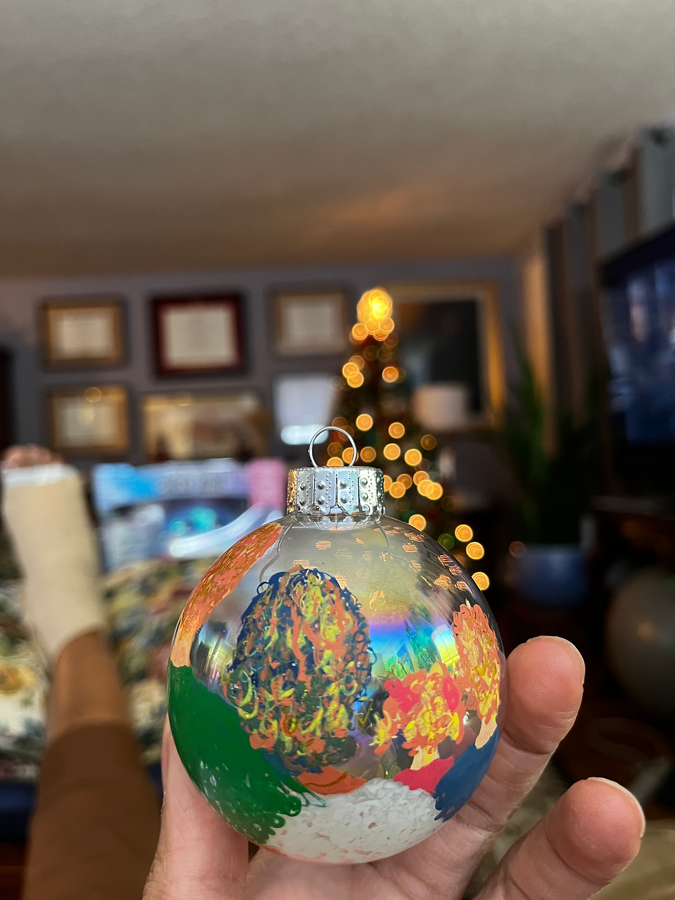 Miniaturbild: Custom Hand Painted Christmas Ornament, From Your Photo (QTY 1)
