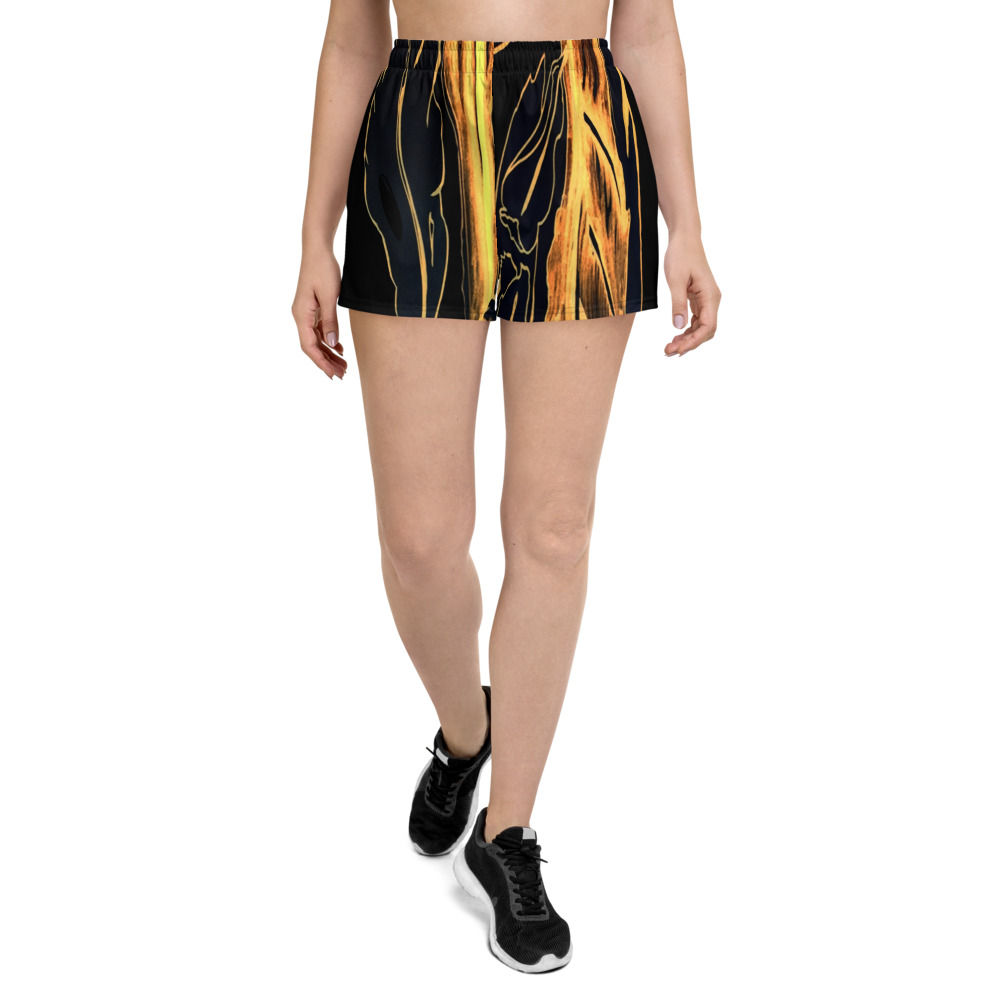 Gold Succulent by ANoelleJay Women's Athletic Short Shorts