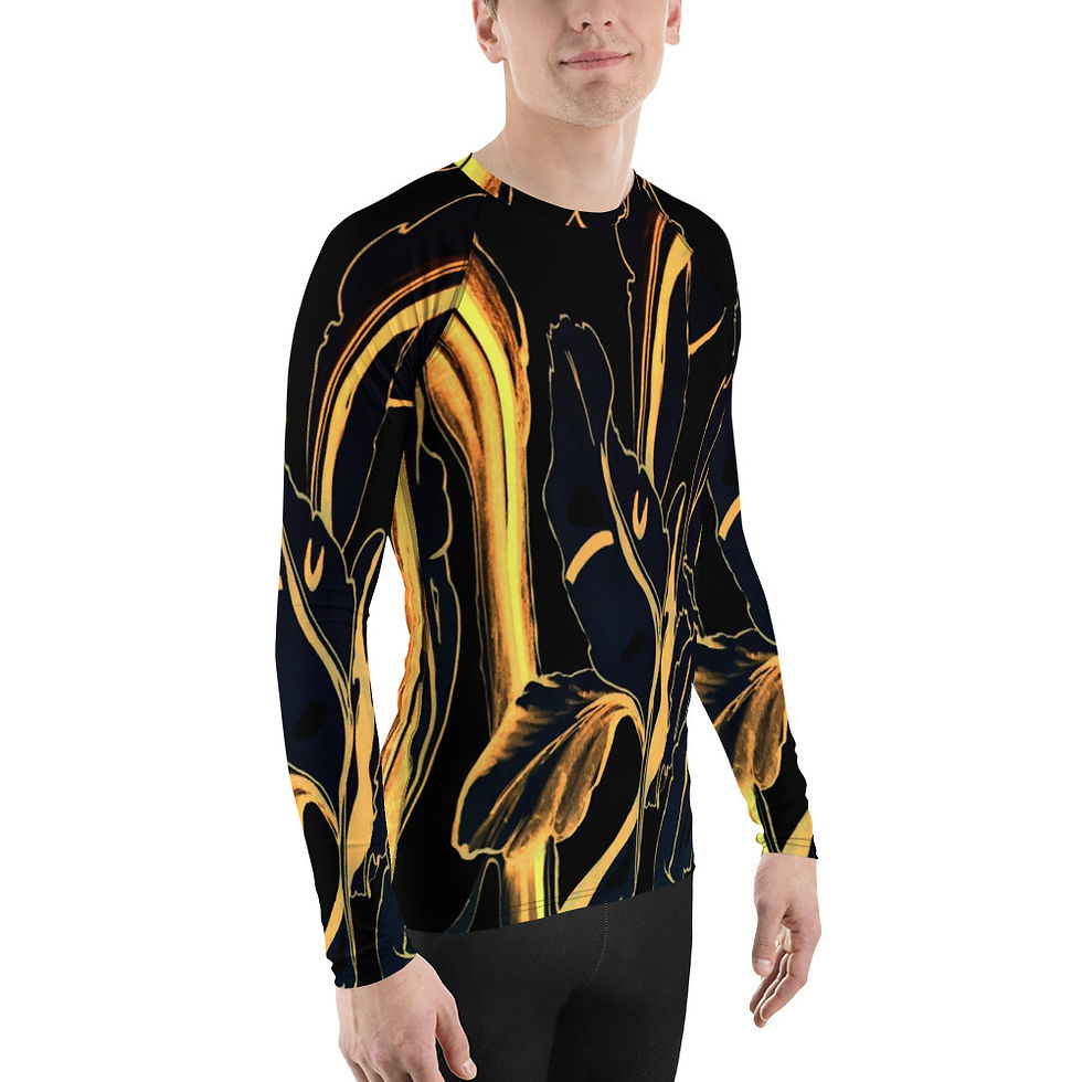 サムネイル： Gold Succulent by ANoelleJay Men's Rash Guard