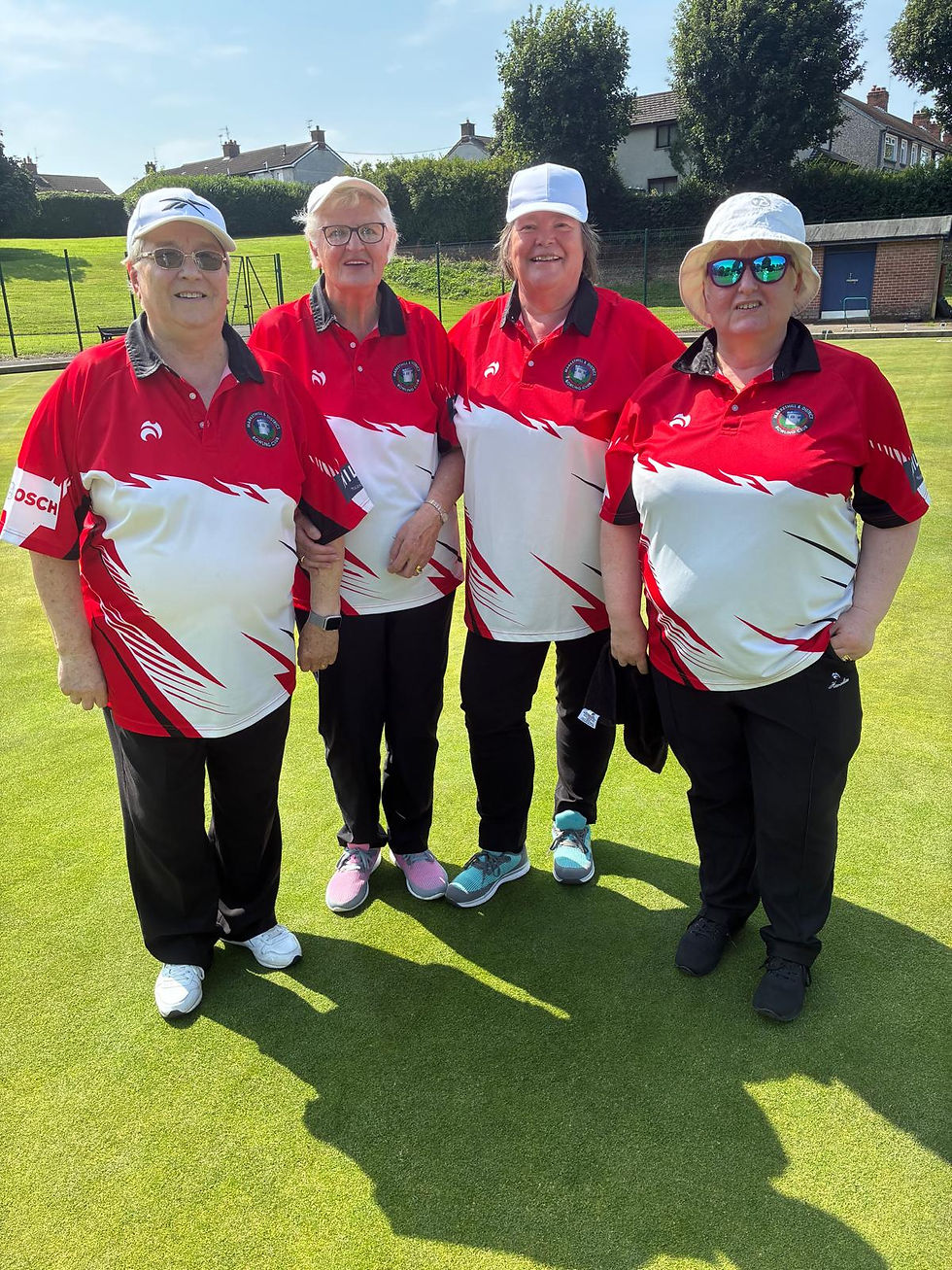 Senior Fours Winners - Rosemary Beattie, Frances Cartwright, Esther Forster, Ann Polin (Markethill)