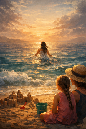 DENİZE KARIŞAN KADIN