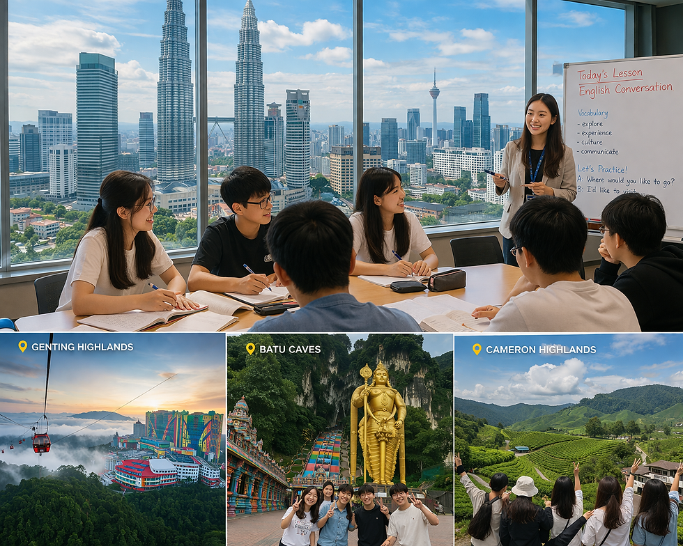 📚🌏 在吉隆坡的城市天际线中学习,在马来西亚的多元文化中成长。 课堂之外,是更广阔的世界;语言之中,是通往未来的钥匙。#马来西亚游学 #英语学习 #国际视野 #文化体验 #海外学习