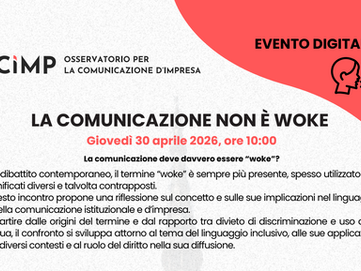 artecipa all'evento OCIMP del 30 aprile 2026. Un'analisi sul linguaggio inclusivo e la cultura woke con SAA, Università di Torino e Confindustria Piemonte.