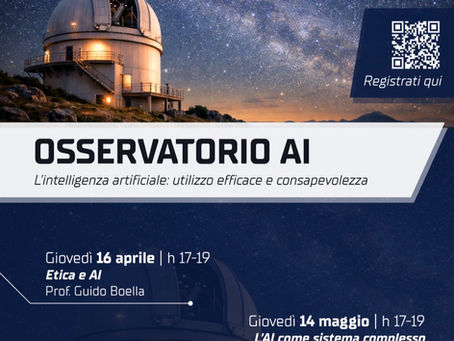 II appuntamento dell'Osservatorio AI | 16 aprile Aula d'Onore della SAA School of Management