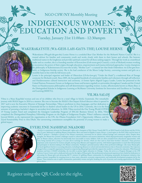Indigenous Women Education and Poverty