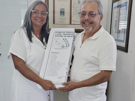 Arlene Bonet, UCTP Land Project Manager in Borikén, and Mike Lugo, Project Engineer