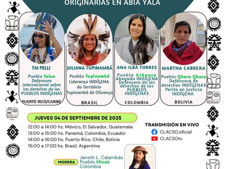 Tejiendo voces de las mujeres originarias en Abia yala” en el marco del Día Internacional de la mujer Indígena.