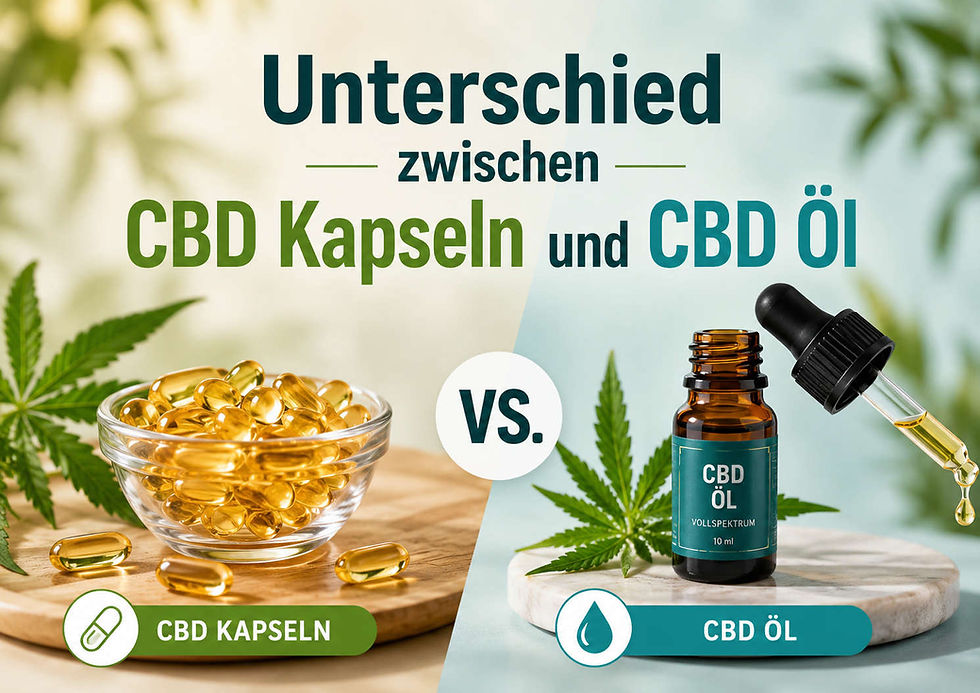 Unterschied zwischen CBD Kapseln und CBD Öl