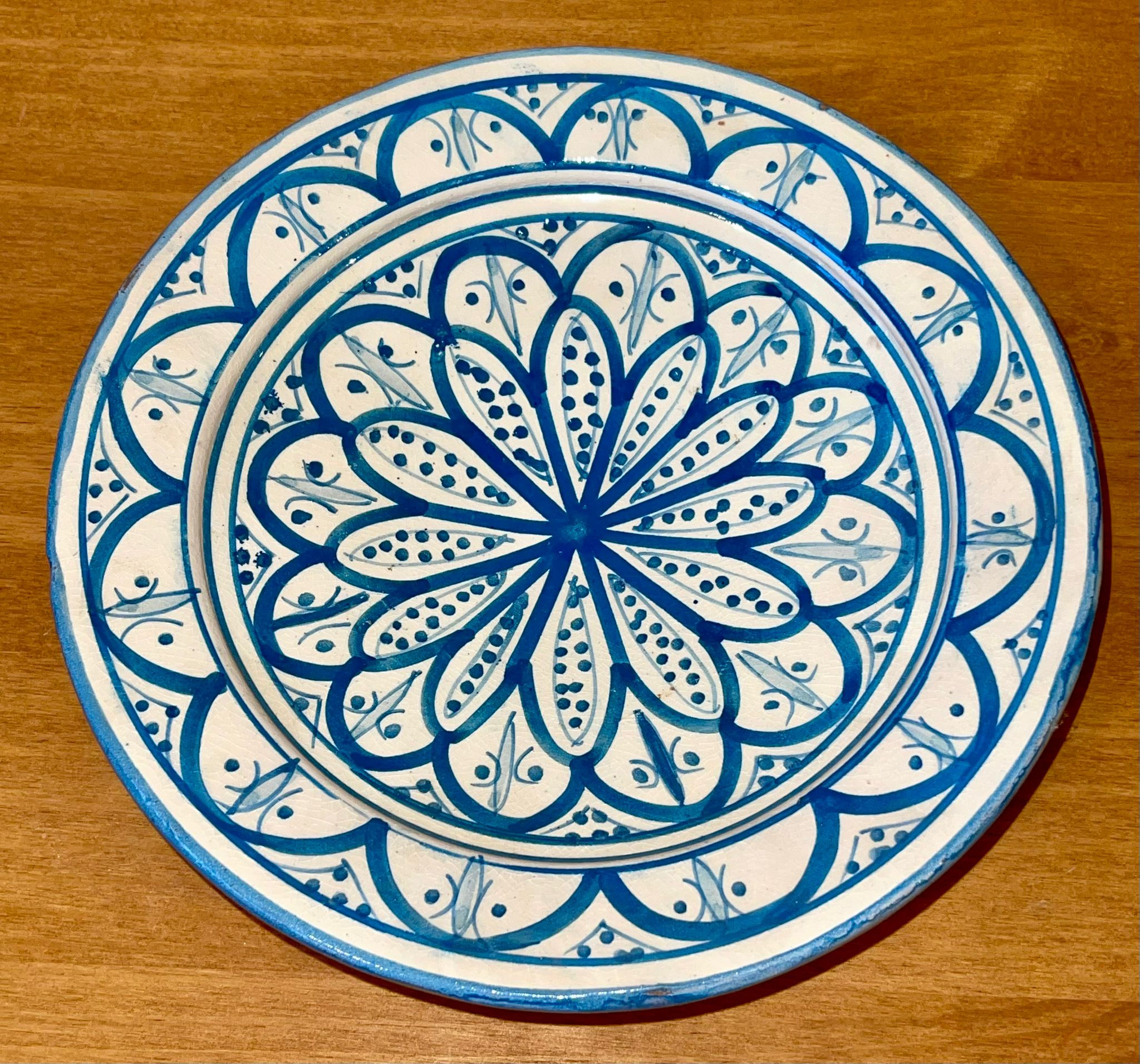  Moroccan Ceramic Plate 21.5 CM Round 