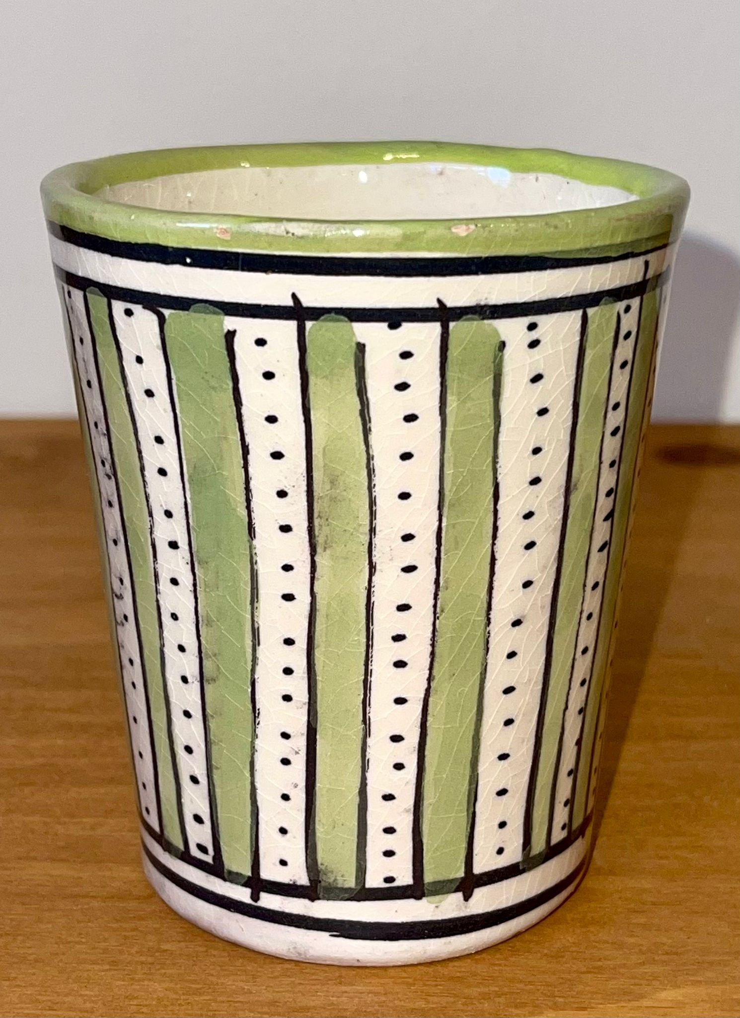 Moroccan Fez Ceramic Cup  10 x 8 cm 