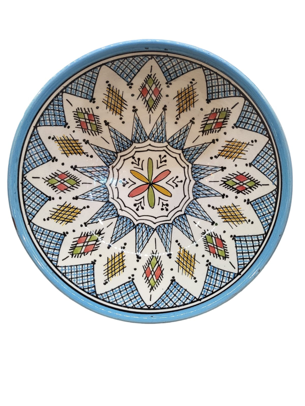 Moroccan Large Ceramic Bowl 25Rcm x 10Dcm