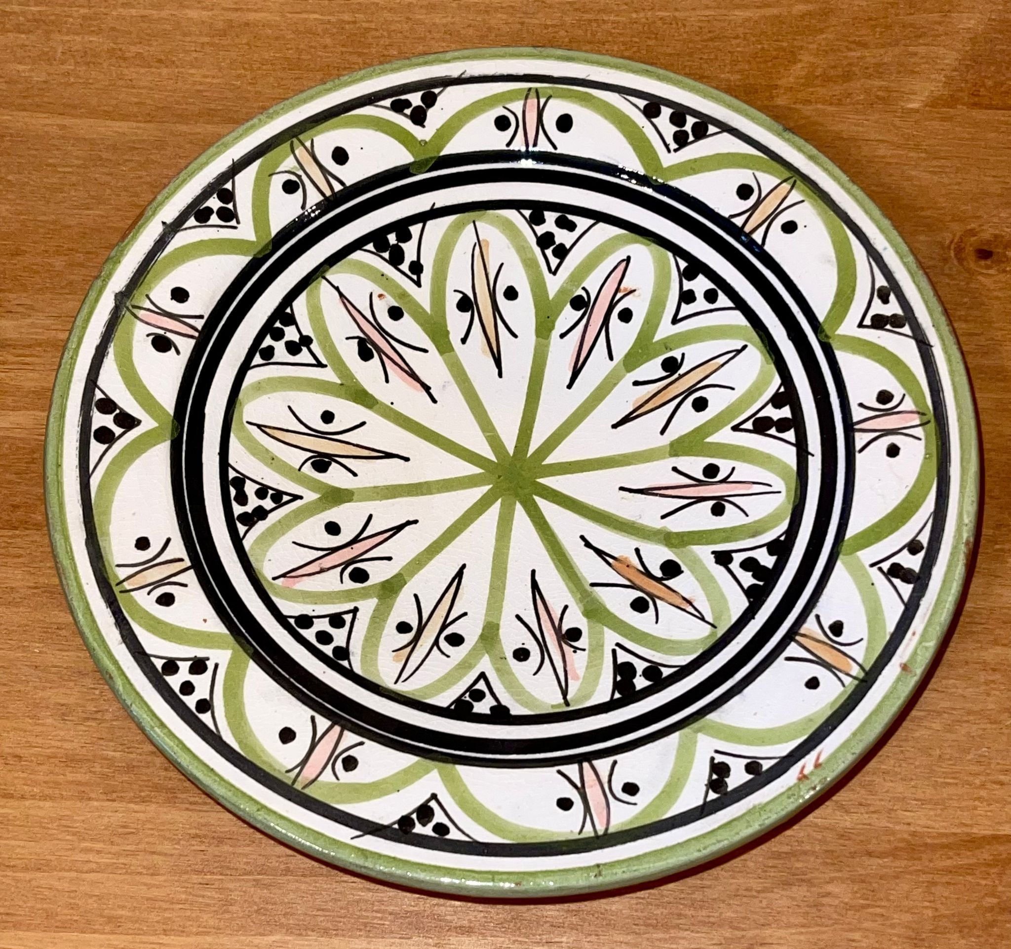  Moroccan Ceramic Plate 21.5 CM Round 