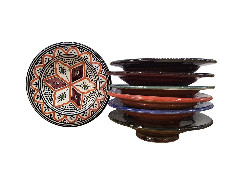 Thumbnail: Moroccan Small Ceramic Plates 17cm 