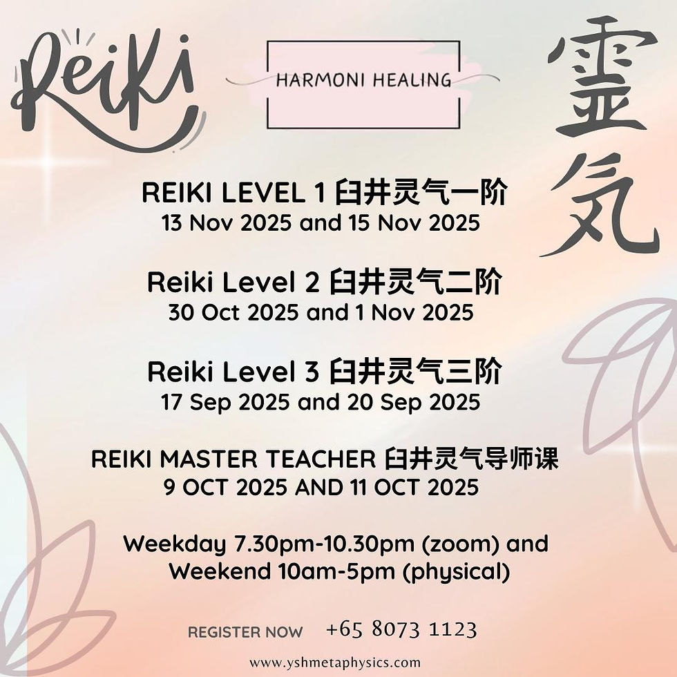 Usui Reiki Level 3 Workshop 2025 with Harmoni