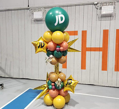 Corporate logo balloons for promotional event in Manhattan.