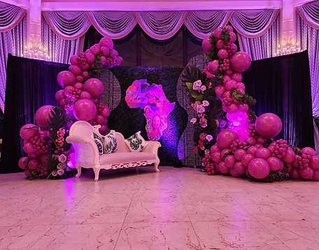 organic garland with caviar