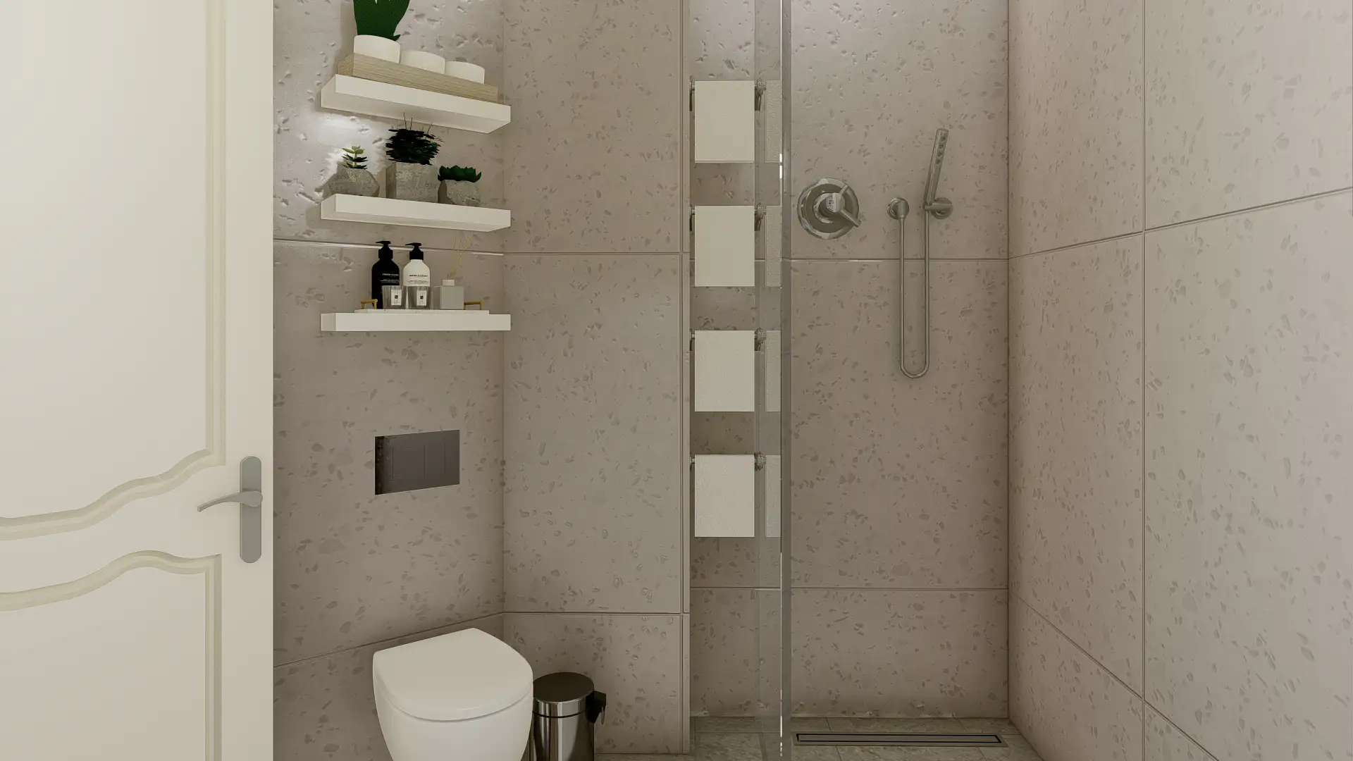 Greek Modern Interior Design Thessaloniki Seaview Living Bathroom.webp
