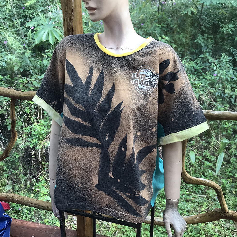 Thumbnail: XL refashioned Upcycled T Hawaiian Fish and Game print