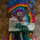 Thumbnail: Woven wall hanging with rainbow, primitive small woven wall decot