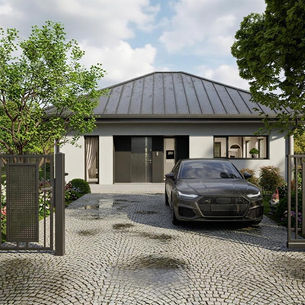 Dom od 4600 zł/m² – OMEGA z dachem kopertowym. Nowoczesność, która nie przemija