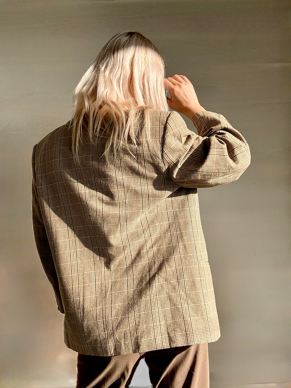 Thumbnail: Vintage 80s Check Blazer - Size M