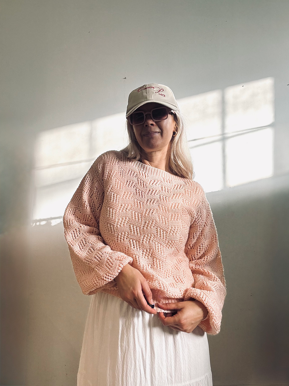Light PinkVintage Hand Knit - Size S