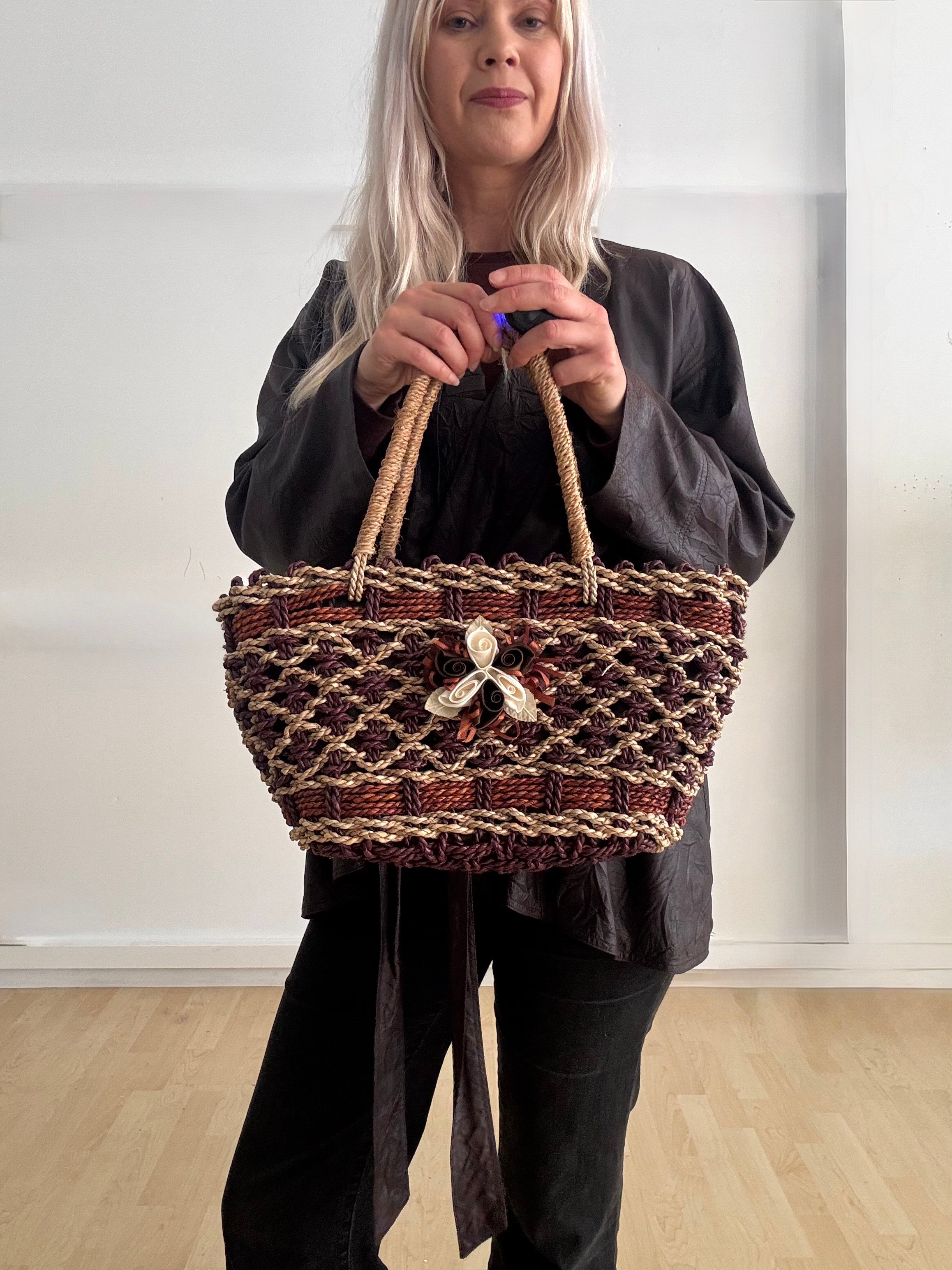 Vintage Wicker Rattan Handbag