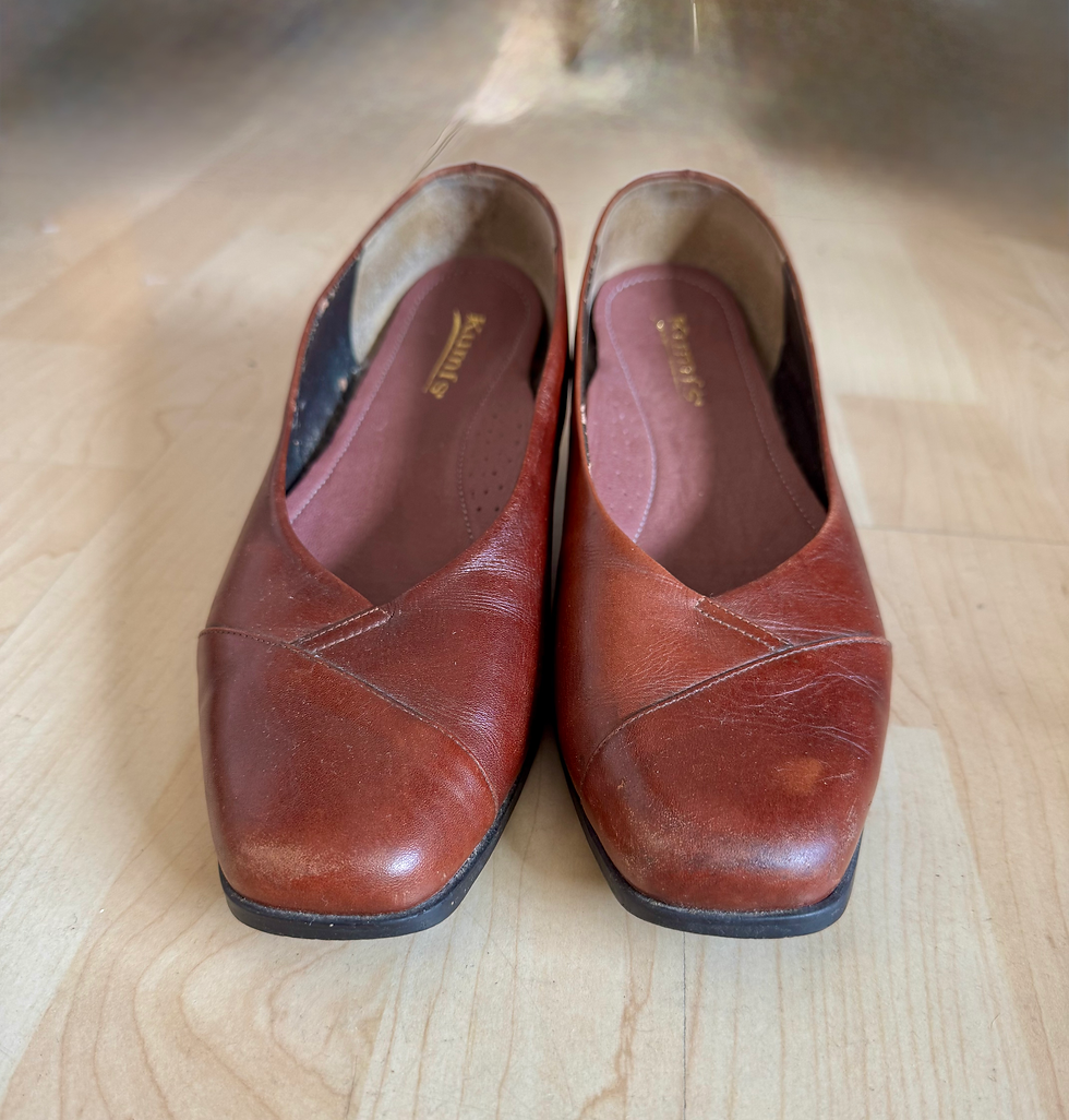 Thumbnail: Vintage 80s Chestnut Brown Pumps - US Size 8