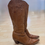Thumbnail: Italian Leather Western Boots - Size 38