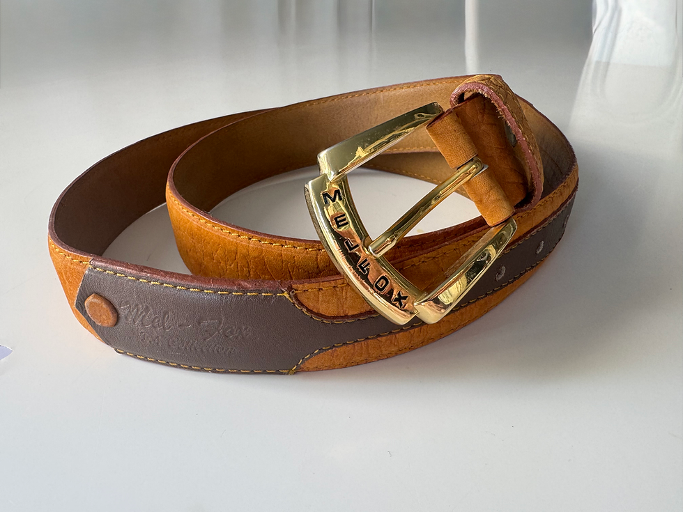 Thumbnail: Vintage Melfox Gold Arrow Western Belt - Size 8-10