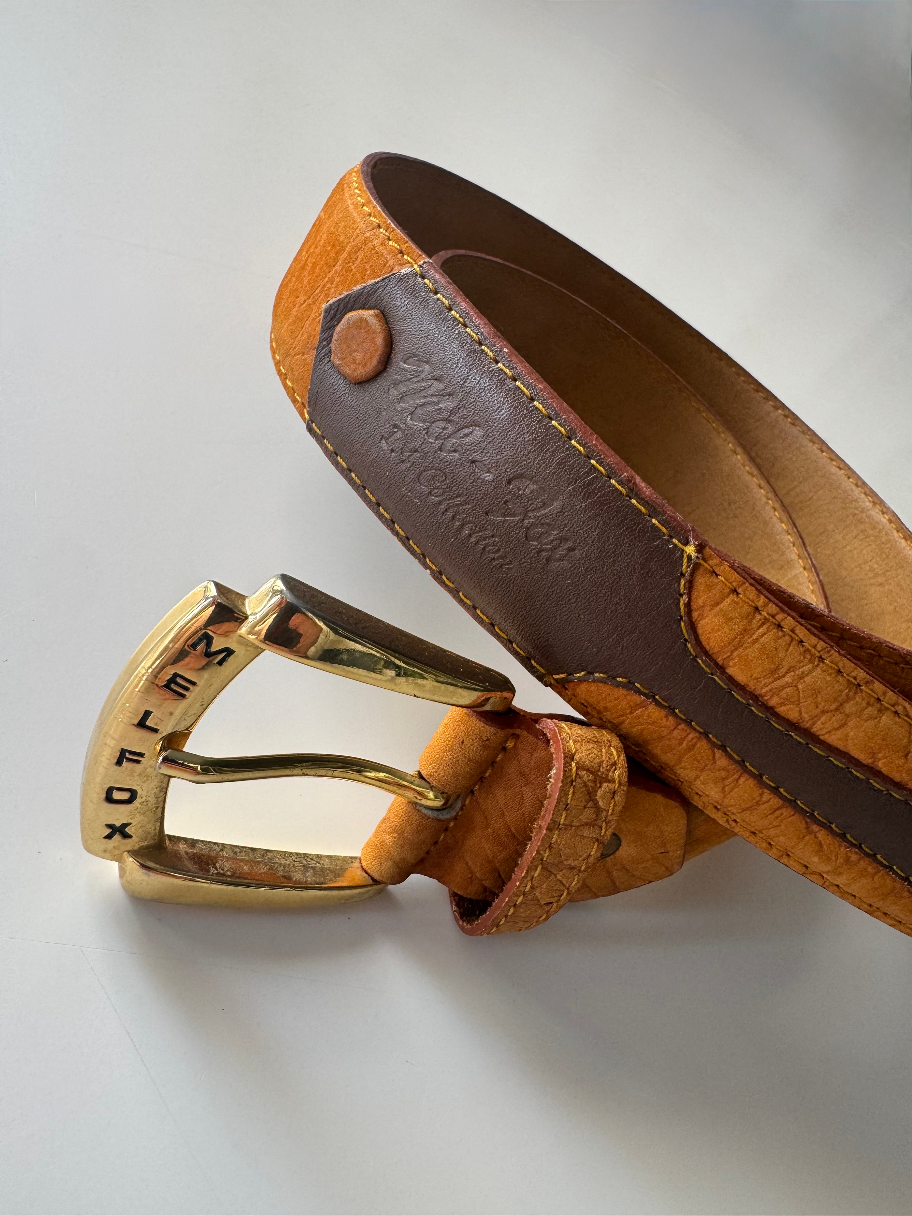 Vintage Melfox Gold Arrow Western Belt - Size 8-10