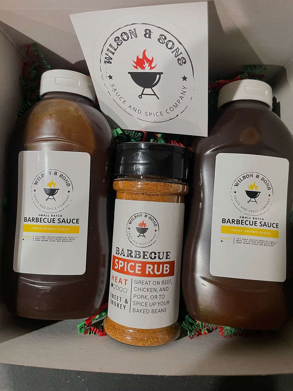 Barbecue Gift Pack with Sweet Brown Sugar BBQ Sauces and BBQ Spice Rub