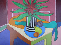 Flower in Black and White Vase