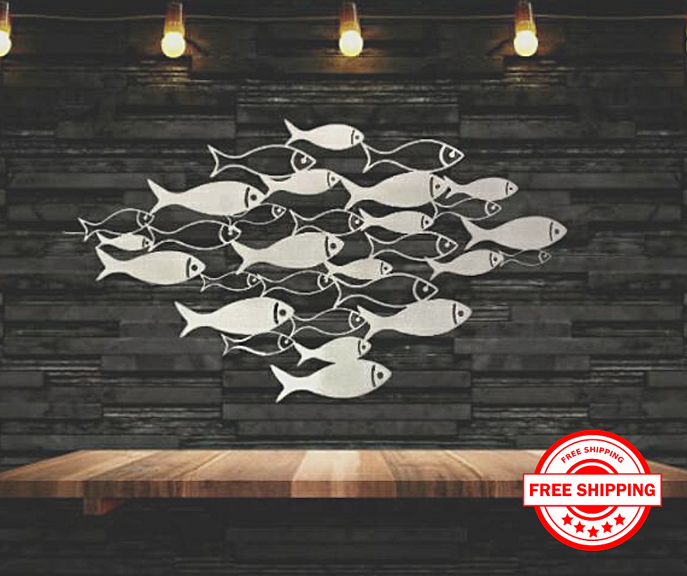 School of fish wall art for that finishing touch to your beach house or nautical decor!