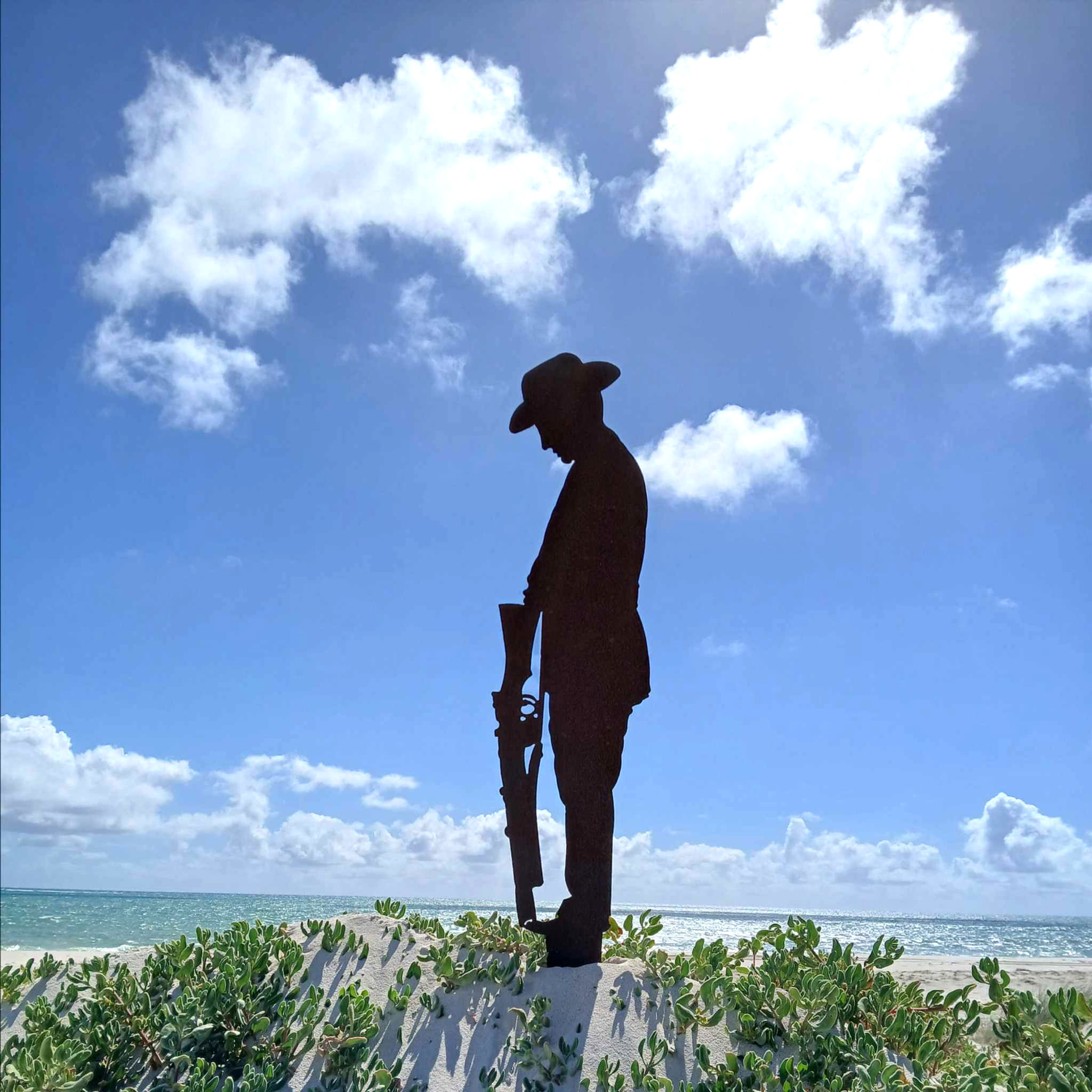 ANZAC Silhouette Soldier Garden Sculpture