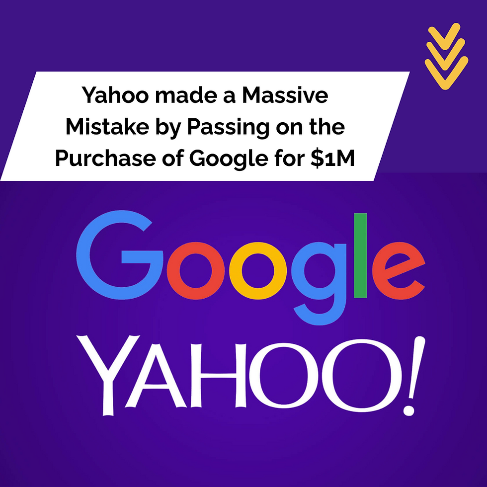 Tech History: Yahoo Passed on Buying Google for $1M