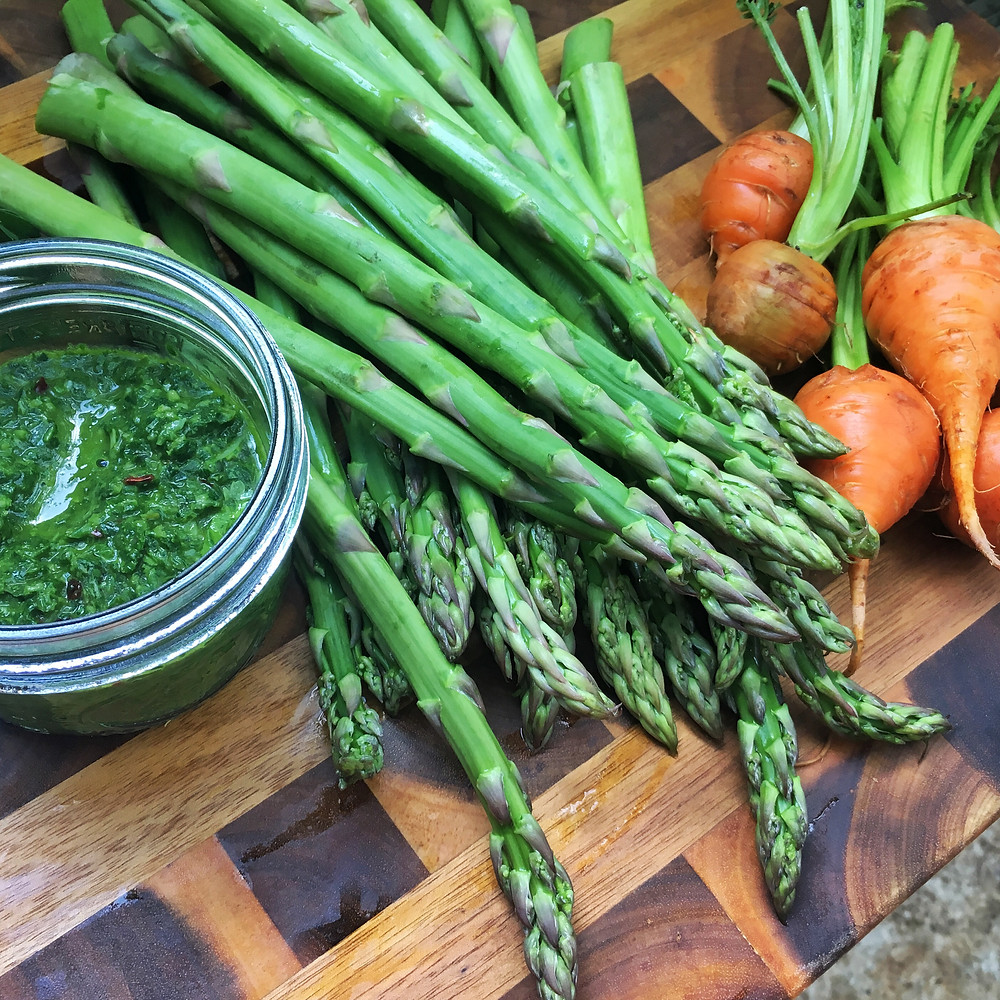 Asparagus and Carrots with Chimichurri